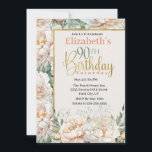 Invitation Elégante Peine blanche et Peach 90e anniversaire<br><div class="desc">Elégant White and Peach Peony 90th Birthday Invitation For Women. Il Est Facile De Changer L'Exemple De Texte En Vous Propre En Cliquant Sur Personnaliser. Cliquez Sur Personnaliser/Modifier Avec L'Outil De Création Pour Modifier Le Type De Police, La Couleur De Police, La Taille De Police, Ou Pour Ajouter/Supprimer/Modifier Le Texte...</div>