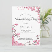 Invitation Élégante Peinte Florale Maison (Debout devant)