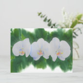 Invitation Elégante peinture d'orchidée tropicale blanche (Debout devant)