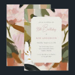 Invitation Elégante peinture florale de 55e anniversaire<br><div class="desc">Invitation Invitation dans le style avec cette élégante peinture florale Anniversaire Invitation pour une célébration de 55ème anniversaire, avec un vibrant, peint à l'huile arrière - plan de fleurs et feuillage dans des couleurs pastel doux de rose, blanc et vert. Parfait pour une célébration moderne et surélevée avec une ambiance...</div>