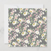 Invitation Elégante Peonies roses Floral Birthday Tea Invitat (Dos)