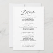 Invitation Elégante Peony Flore Verdure Tout En Un Mariage (Dos)