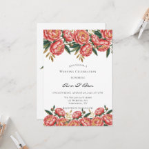 Elégante Peony Orange Peony Mariage Célébration