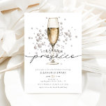 Invitation Elégante perles d'aquarelle et Fête des mariées de<br><div class="desc">Entrez dans un royaume d'élégance intemporelle avec nos perles d'aquarelle et nos Invitations de douche nuptiale Prosecco. Des touches d'aquarelle délicates et des perles chatoyantes ornent chaque carte, évoquant le charme d'un jardin éclairé par le soleil. Avec un soupçon de charme bulle, ces invitations promettent une occasion remplie de joie...</div>