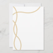 Invitation Elégante perles et Fête des mariées de poursuites (Dos)