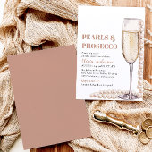 Invitation Elégante perles modernes et Fête des mariées Prose