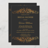 Invitation Élégante perruque or gris foncé (Devant / Derrière)