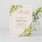 Invitation élégante petite cuisine sur le chemin baby shower (Debout devant)