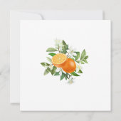 Invitation Elégante Petite Cutie Citrus Orange WaterInvitatio (Dos)