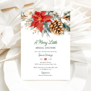 Invitation Elégante Petite Fête des mariées De Noël