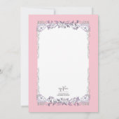 Invitation Elégante petite fille de la floraison romantique a (Dos)