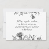 Invitation Élégante photo Célébration des funérailles commémo (Dos)