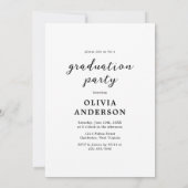 Invitation Élégante Photo Collage Graduation Party (Dos)