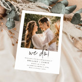 Invitation Élégante photo de calligraphie Nous faisons Mariag