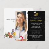 Invitation Élégante Photo de fin d'études en soins infirmiers (Devant / Derrière)