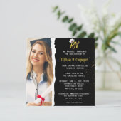 Invitation Élégante Photo de fin d'études en soins infirmiers (Debout devant)