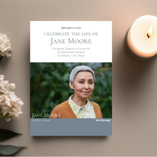 Invitation Elégante photo de la célébration de l'invitation d