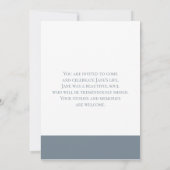 Invitation Elégante photo de la célébration de l'invitation d (Dos)