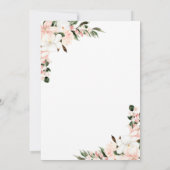 Invitation Élégante photo de la partie d'engagement florale r (Dos)