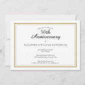 Invitation Élégante photo de mariage pour tout anniversaire d (Dos)