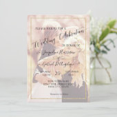 Invitation Élégante Photo de Mariage Simple Script Minimal Or (Debout devant)