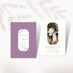 Invitation Élégante photo de plante de lavande pour mariage S