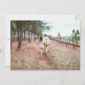 Invitation Elégante photo de typographie moderne Enregistrer  (Dos)