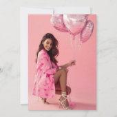 Invitation Elégante photo en or rose de 30e anniversaire (Dos)