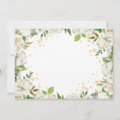 Invitation Élégante photo florale hiver fille Baptême (Dos)