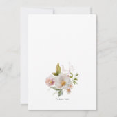 Invitation Elégante photo florale Quinceanera (Dos)