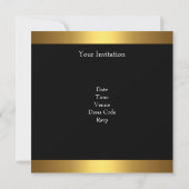 Invitation Elégante photo Gold Black 21e anniversaire 2 (Dos)