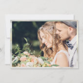 Invitation Elégante Photo Gold Rings Mariage élégant (Dos)