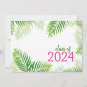 Invitation Élégante photo Hawaiian Luau Graduation (Dos)