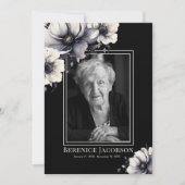 Invitation Élégante Photo Mémorial Célébration De La Vie (Devant)