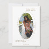 Invitation Elégante photo minimaliste mariage romantique (Devant)