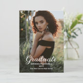 Invitation Élégante photo minimaliste simple (Debout devant)