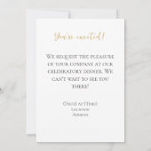 Invitation Élégante photo personnelle moderne (Dos)