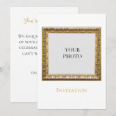 Invitation Élégante photo personnelle moderne (Devant / Derrière)