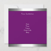 Invitation Elégante photo Purple Floral 30e anniversaire (Dos)