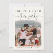 Invitation Elégante Photo QR Code Cream Wedding Réception (Devant)