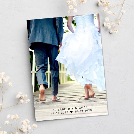 Invitation Elégante Photo QR Code Mint Mariage Réception