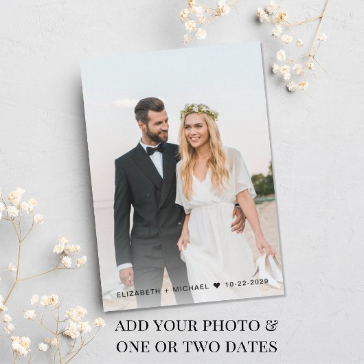 Invitation Elégante Photo QR Code Mint Mariage Réception