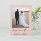 Invitation Elégante Photo QR Code Réception de mariage (Debout devant)