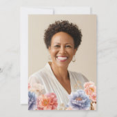 Invitation Élégante photo rose florale 40e anniversaire (Dos)