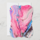 Invitation Élégante photo rose moderne 1er anniversaire (Dos)