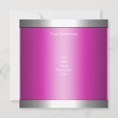 Invitation Elégante photo Silver Pink Balloon 21e anniversair (Dos)