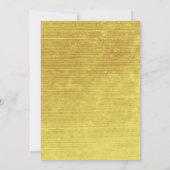 Invitation Elégante Photo Simple Gold Couleur Mariage Inviter (Dos)