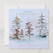 Invitation Élégante Pine Forest Corporate Christmas Party (Devant)