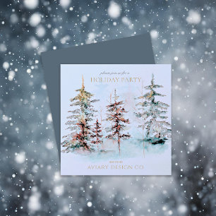 Invitation Élégante Pine Forest Corporate Christmas Party