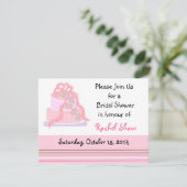 Invitation Élégante Pink Cake Bridal Douche (Debout devant)